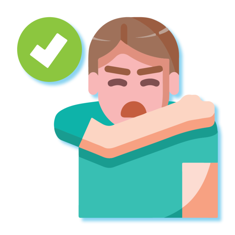 Cover your nose and mouth when coughing or sneezing.