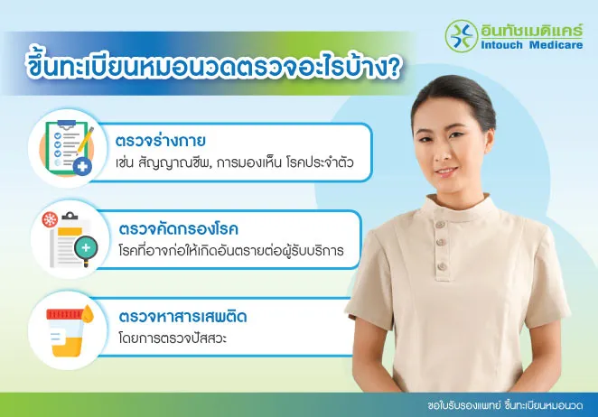 ขอใบรับรองแพทย์ ขึ้นทะเบียนหมอนวดตรวจอะไรบ้าง ขอใบรับรองแพทย์ ขึ้นทะเบียนหมอนวดตรวจอะไรบ้าง