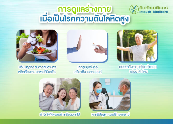 การดูแลร่างกาย เมื่อเป็นโรคความดันโลหิตสูง