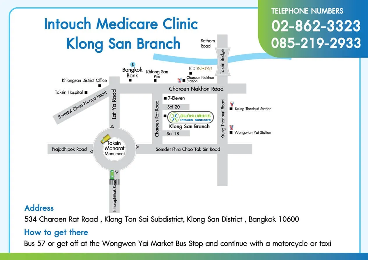 Map of Intouchmedicare Clinic, Khlong San Branch Map of Intouchmedicare Clinic, Khlong San Branch